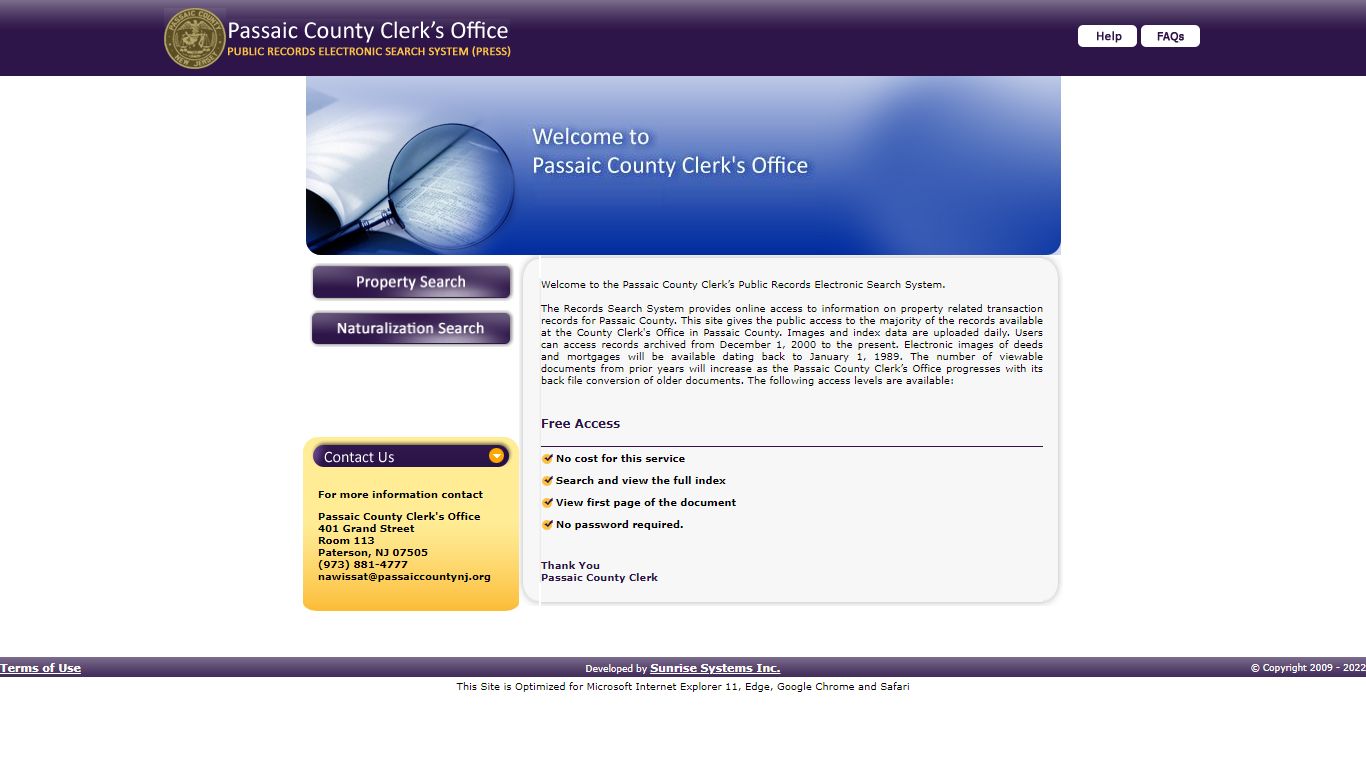 Public Records Electronic Search System (Press) - Passaic ...